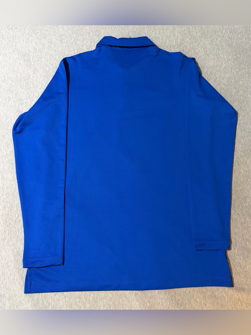 Women’s Nike Long Sleeve Dri-Fit Polo Shirt Royal Blue with White Swoosh Size L - Picture 4 of 4